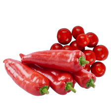 Zoete puntpaprika of tros cherry tomaten